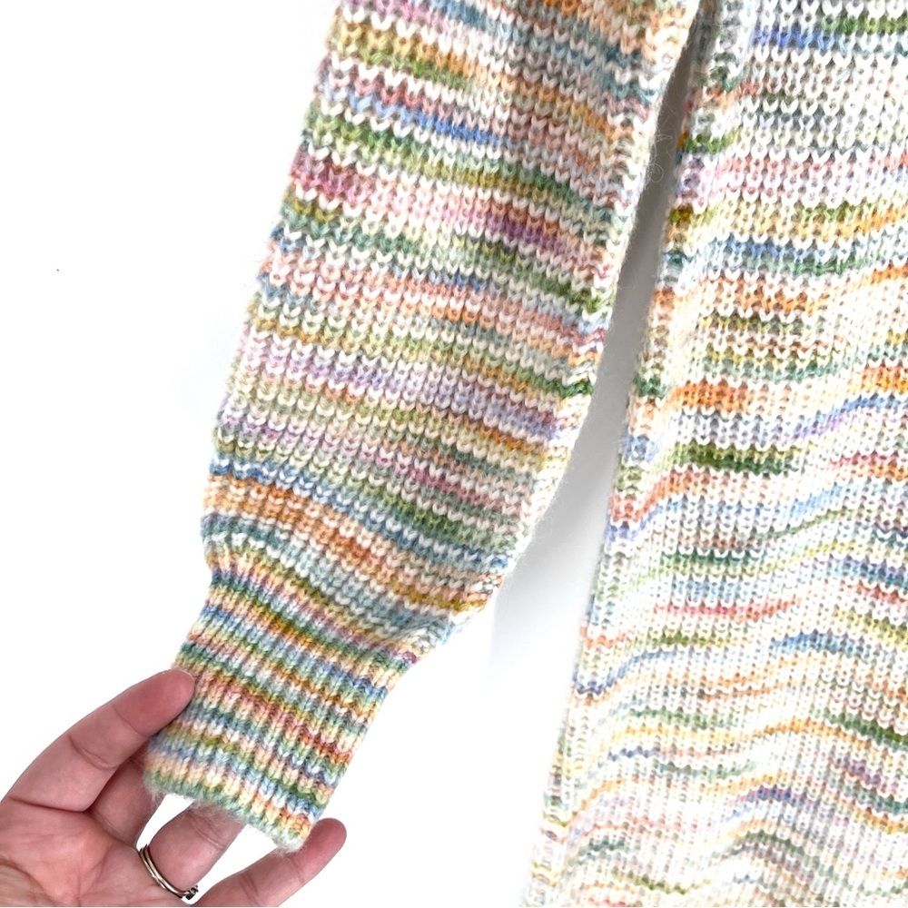 LOFT NWT Rainbow Multicolor Spacedye Sweater Dress - Picture 7 of 10